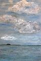 <b>Wolken über der Nordsee</b><br>Technik: Pastell<br>Format: 30 x 40 cm<br>Original